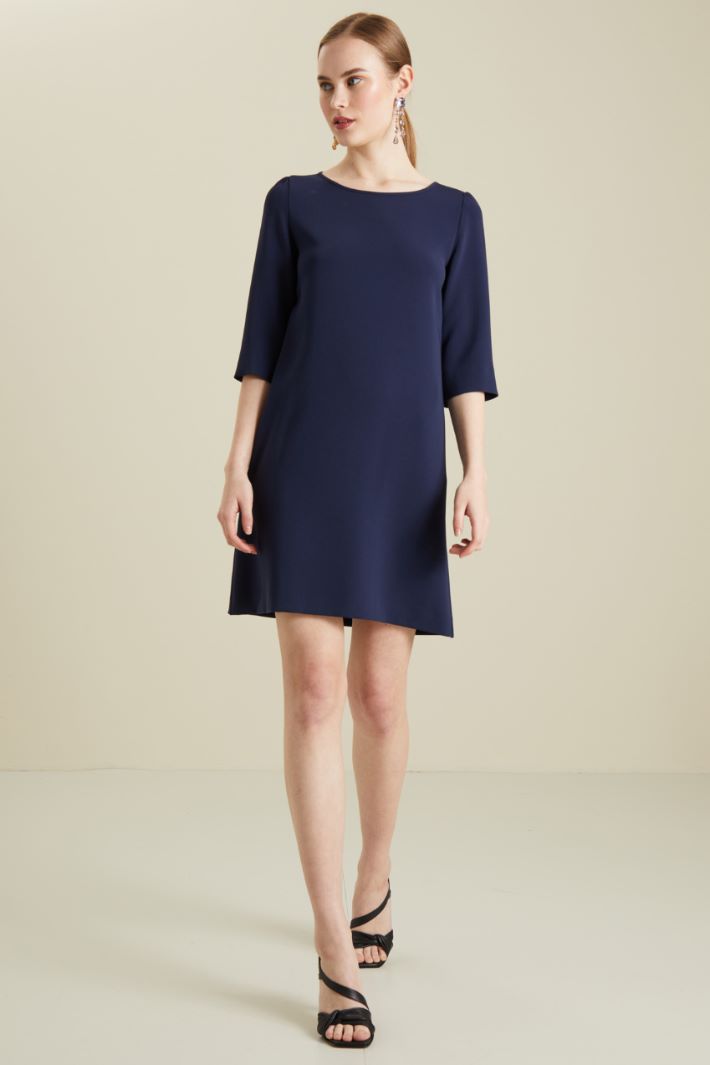 Abito corto in cady - BLU NOTTE - Fashion Market