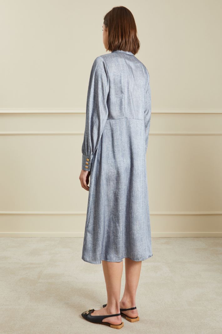 Abito chemisier stampato - AZZURRO DENIM - Fashion Market - 4
