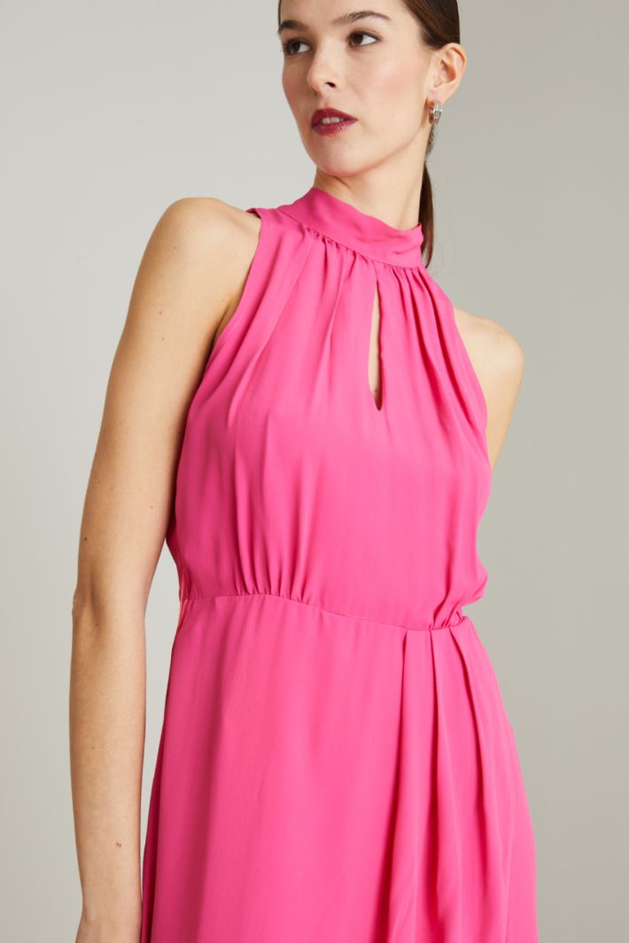 Abito in crépe de chine - FUCSIA - Fashion Market - 3