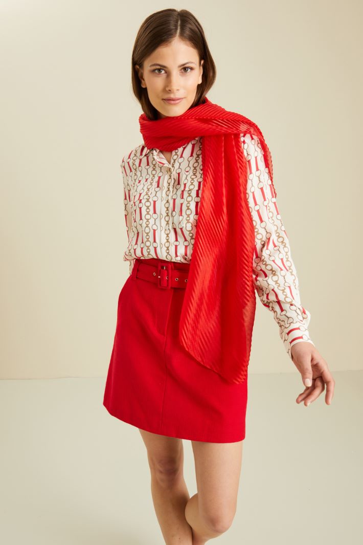 Stola in garza - ROSSO - Fashion Market - 2