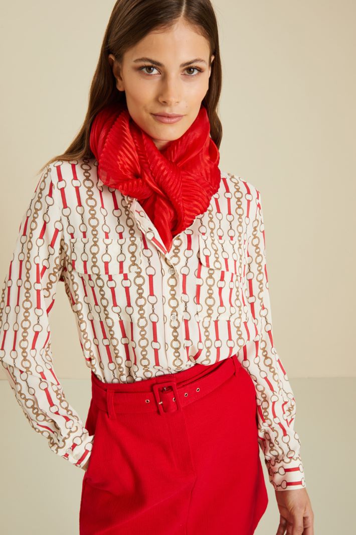 Stola in garza - ROSSO - Fashion Market