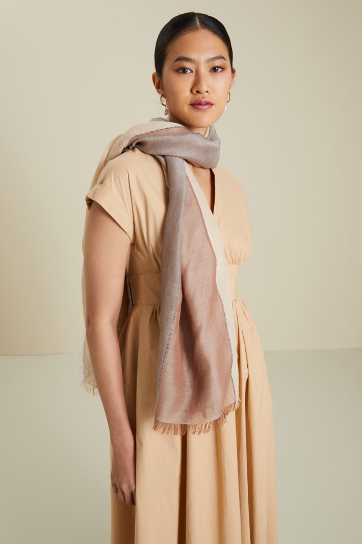 Sciarpa in viscosa - BEIGE MARRONE - Fashion Market