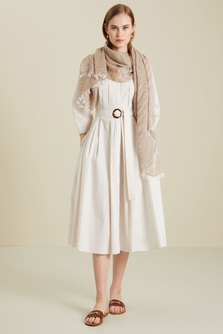 Sciarpa jacquard - NOCCIOLA BEIGE - Fashion Market