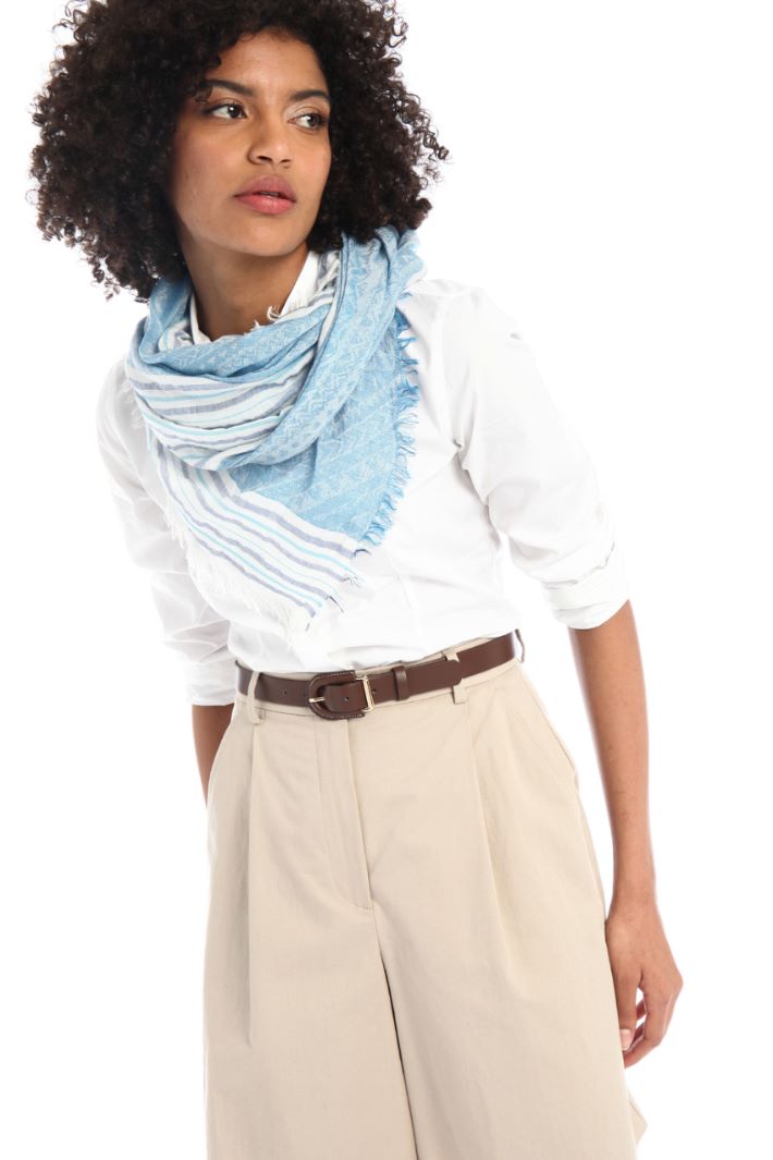 Stola in jacquard di viscosa - BLU - Fashion Market