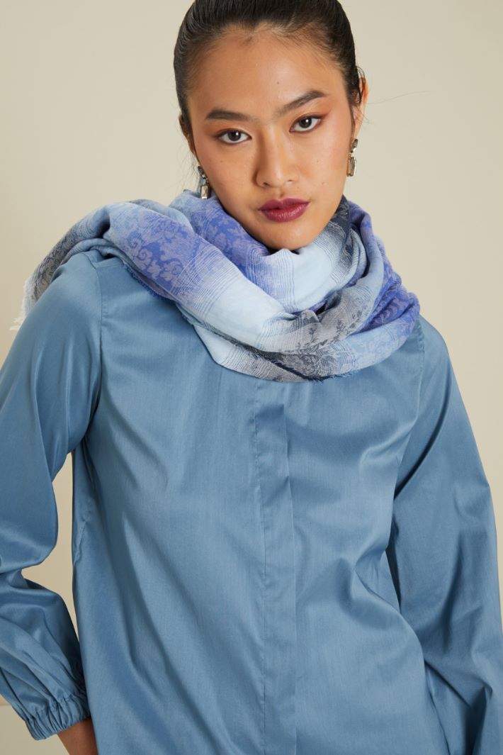 Sciarpa jacquard - BLU AZZURRO GRIGIO - Fashion Market - 2