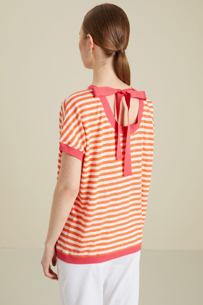 Top in maglia con nastro Fashion Market - 4