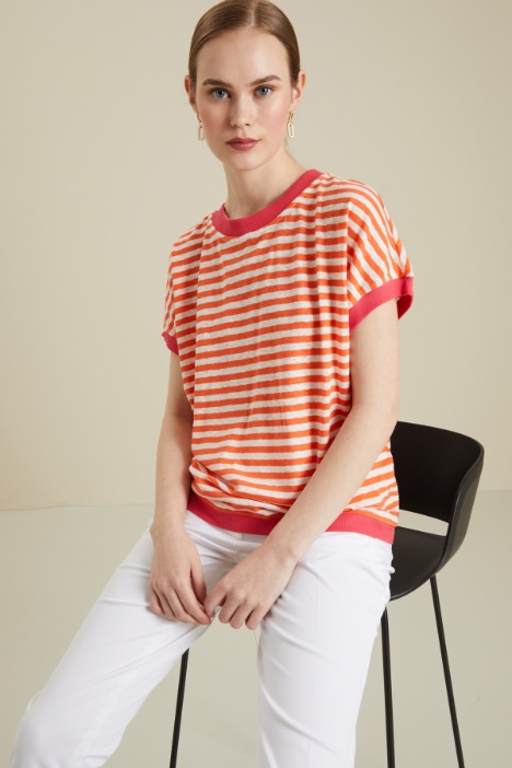 Top in maglia con nastro Fashion Market