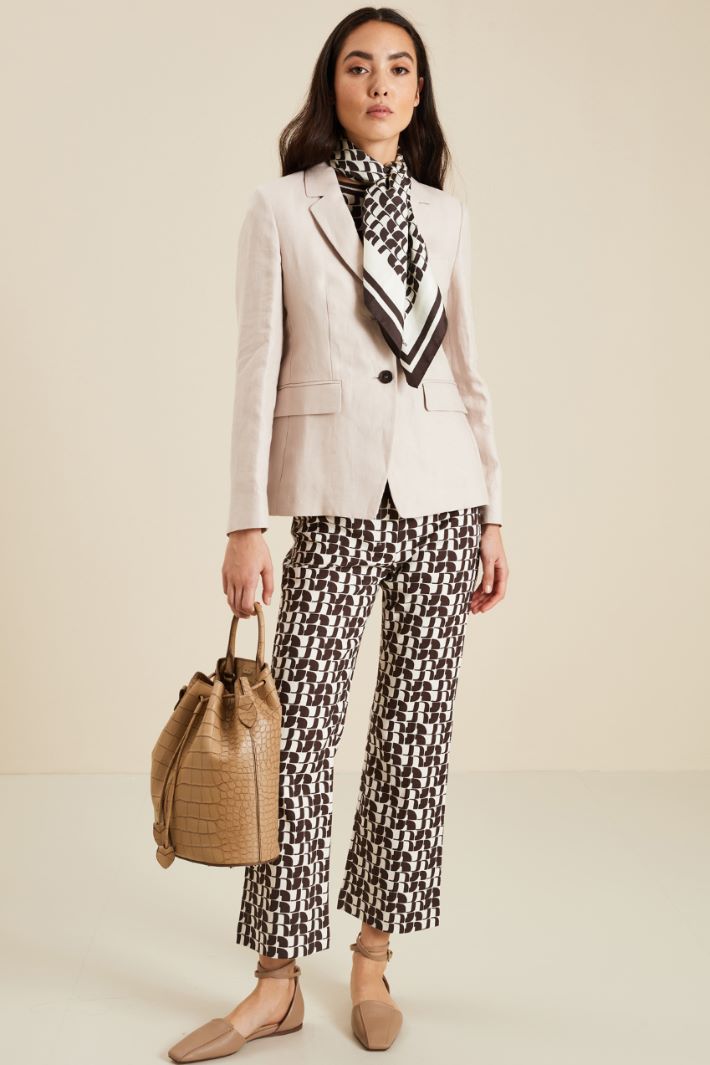 Blazer in lino - ECRU - Fashion Market