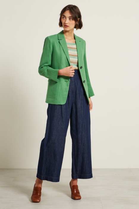 Blazer in tela con rever Fashion Market