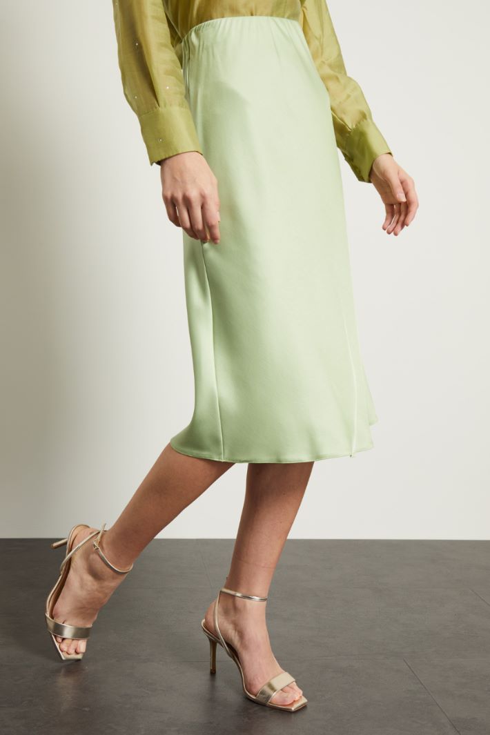 Gonna a tubo in raso Fashion Market - 2
