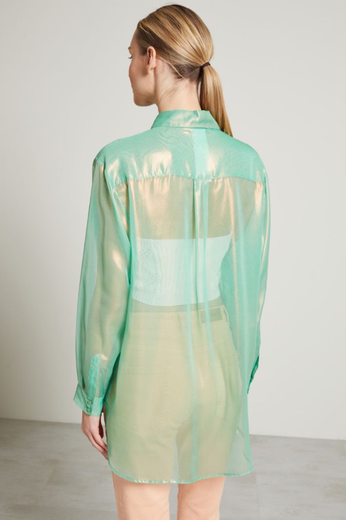 Camicia in georgette laminata Fashion Market - 3