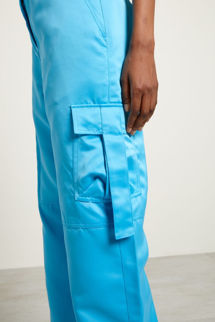 Pantaloni a palazzo in raso Fashion Market - 3