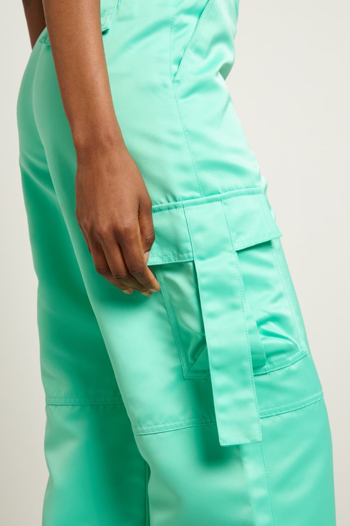 Pantaloni a palazzo in raso Fashion Market - 3