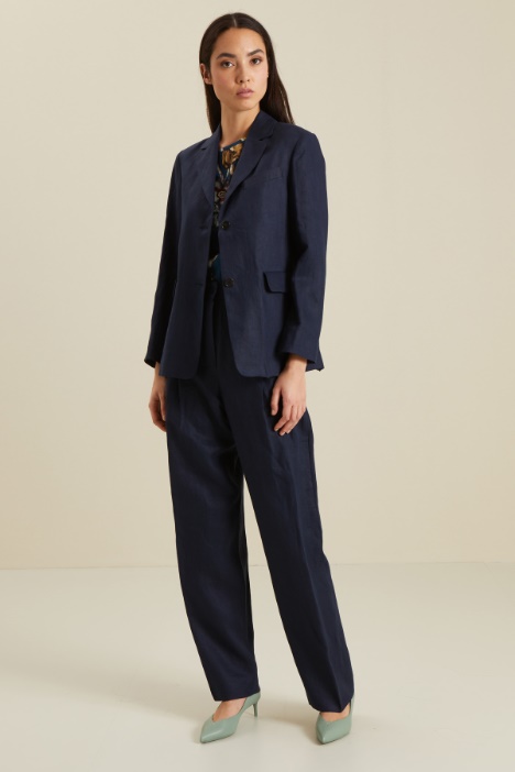 Pantaloni in tela di lino - Fashion Market