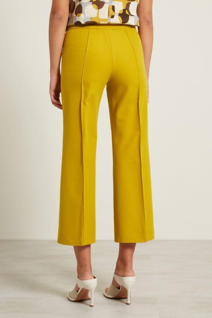 Pantaloni cropped stretch - SENAPE - Fashion Market - 4
