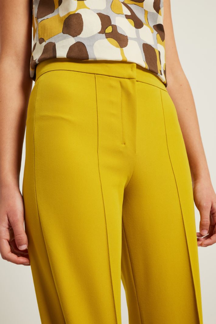 Pantaloni cropped stretch - SENAPE - Fashion Market - 3