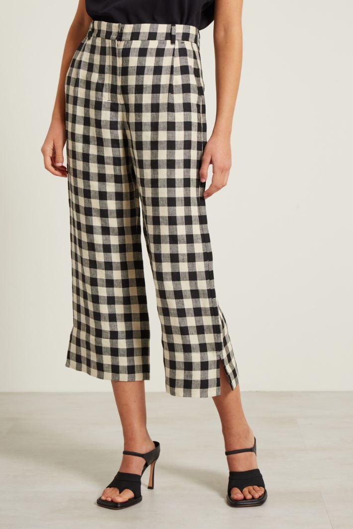 Pantaloni in tela di puro lino Fashion Market - 2