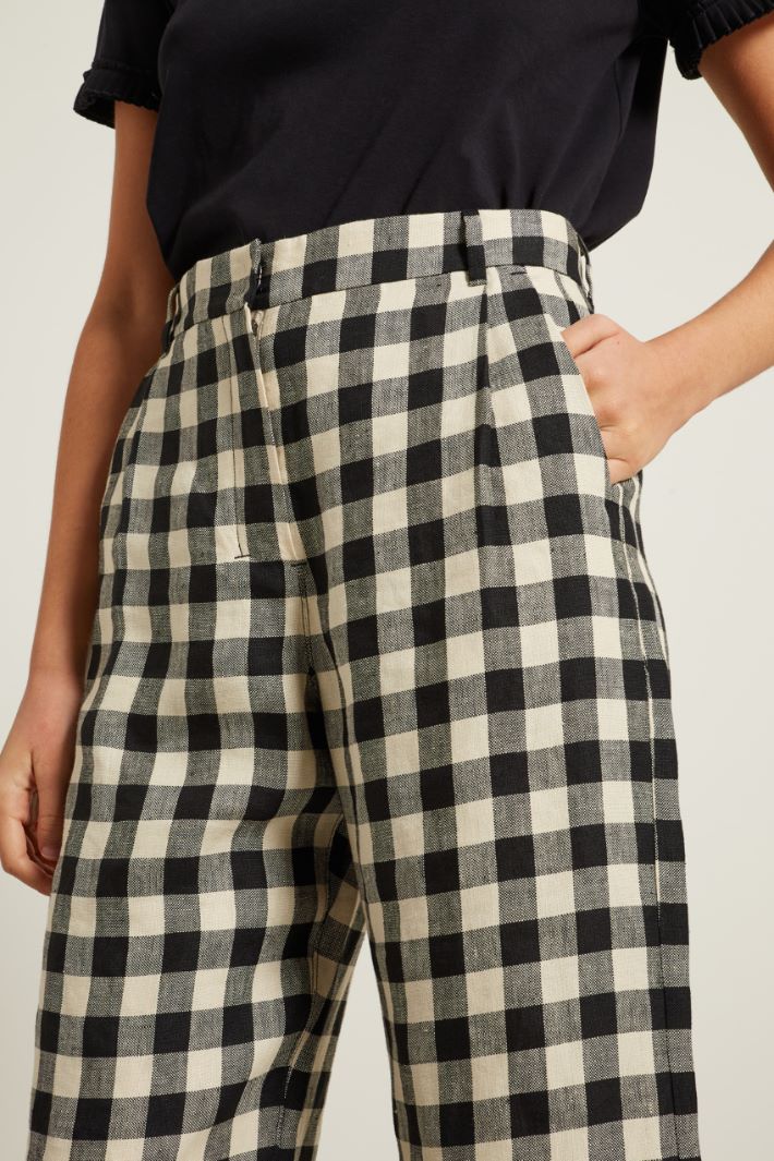 Pantaloni in tela di puro lino Fashion Market - 3