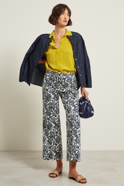 Pantalone in popeline - Fashion Market