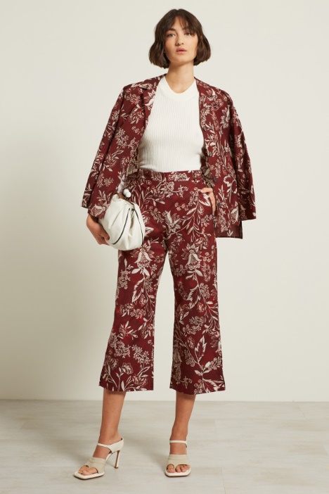 Pantaloni in popeline stampato Fashion Market