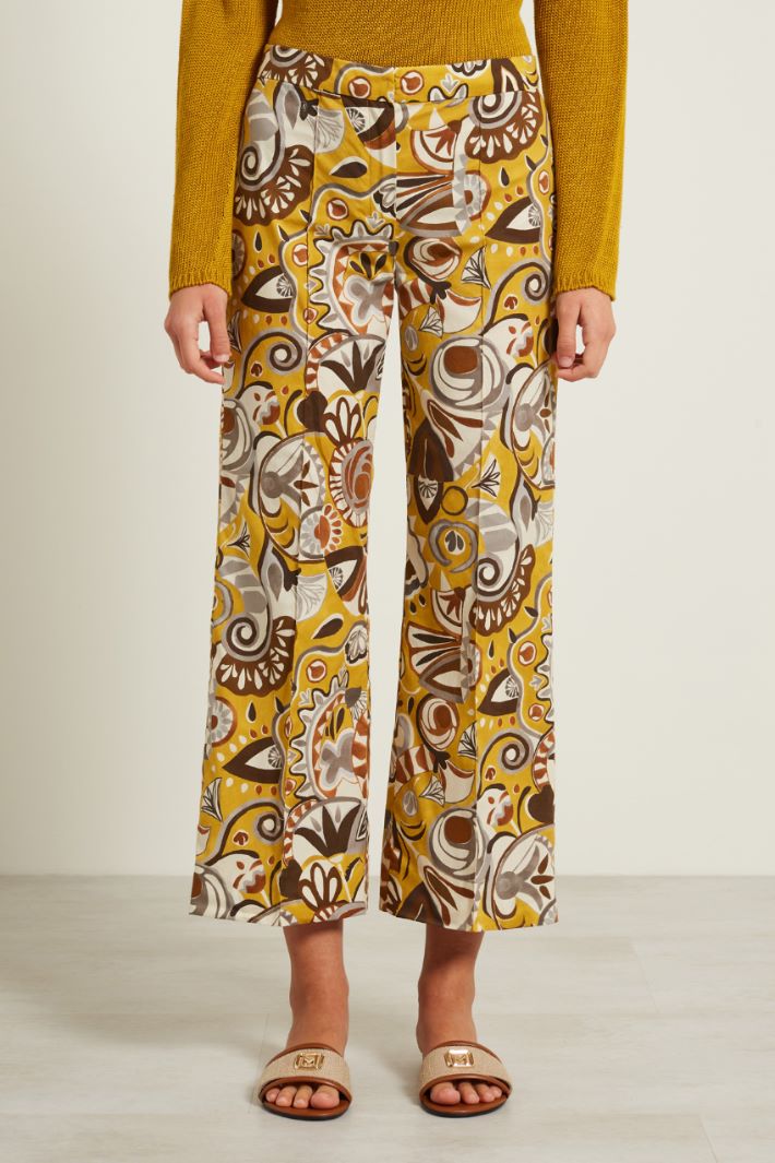 Pantaloni in popeline stampato Fashion Market - 2