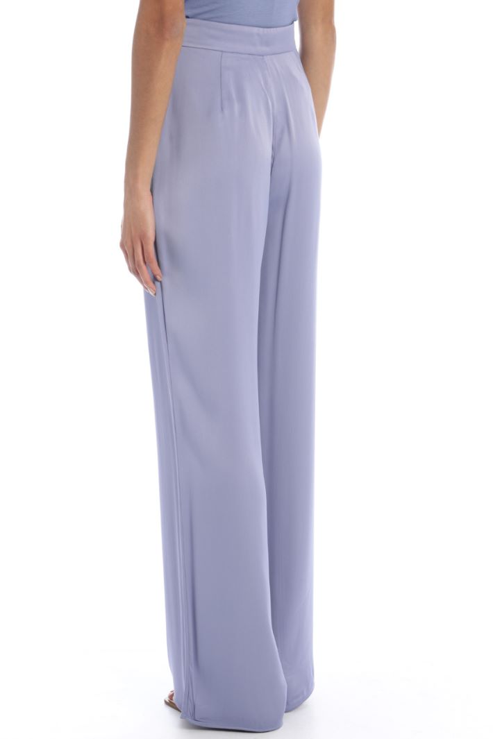Pantaloni a palazzo in raso - LILLA - Fashion Market - 4