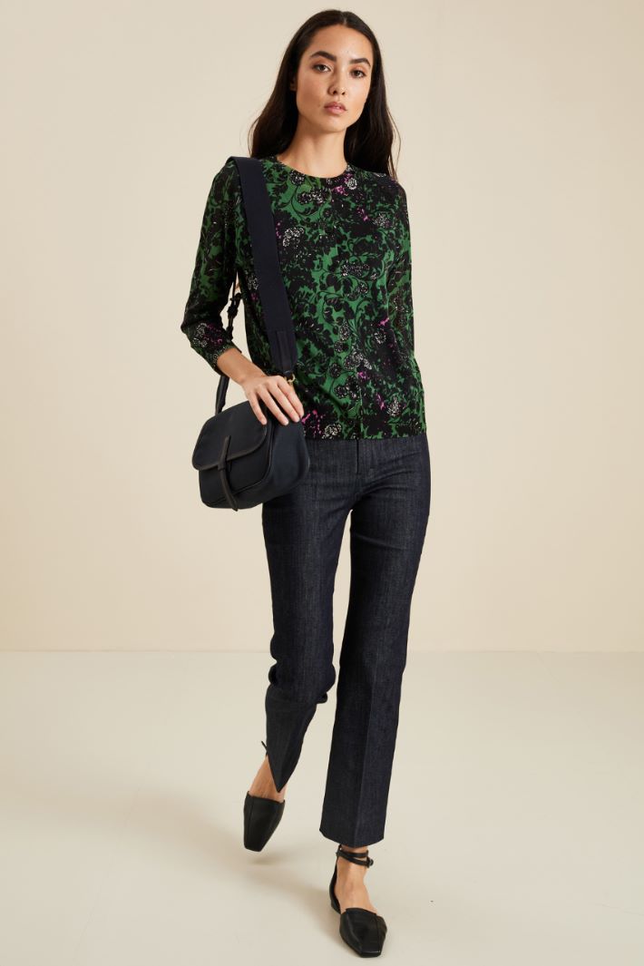 Pantaloni in denim - BLU SCURO DENIM - Fashion Market