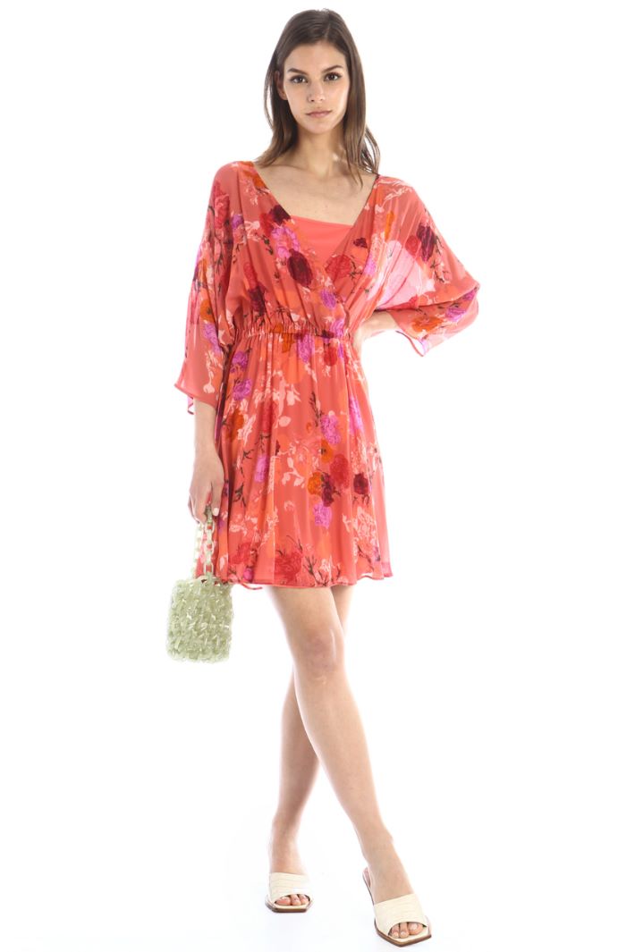 Abito in georgette di viscosa - ROSA - Fashion Market