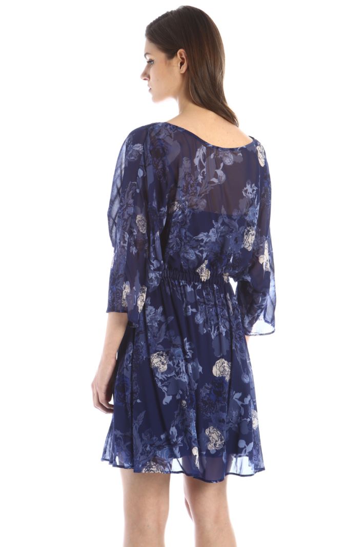 Abito in georgette di viscosa - BLU - Fashion Market - 4