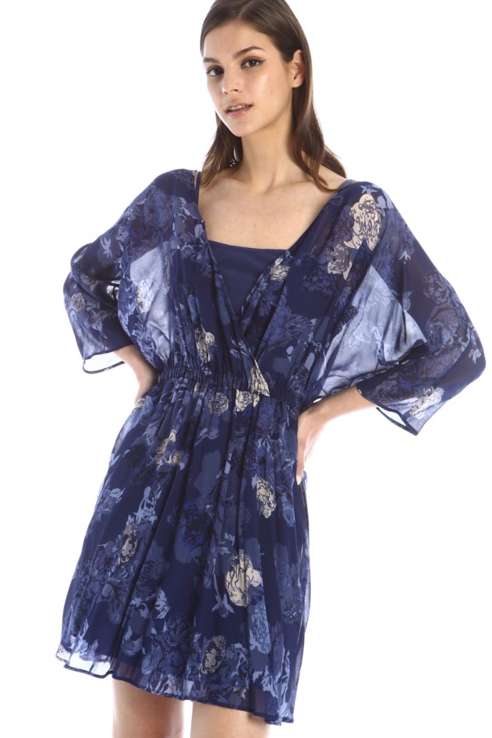 Abito in georgette di viscosa - BLU - Fashion Market - 2