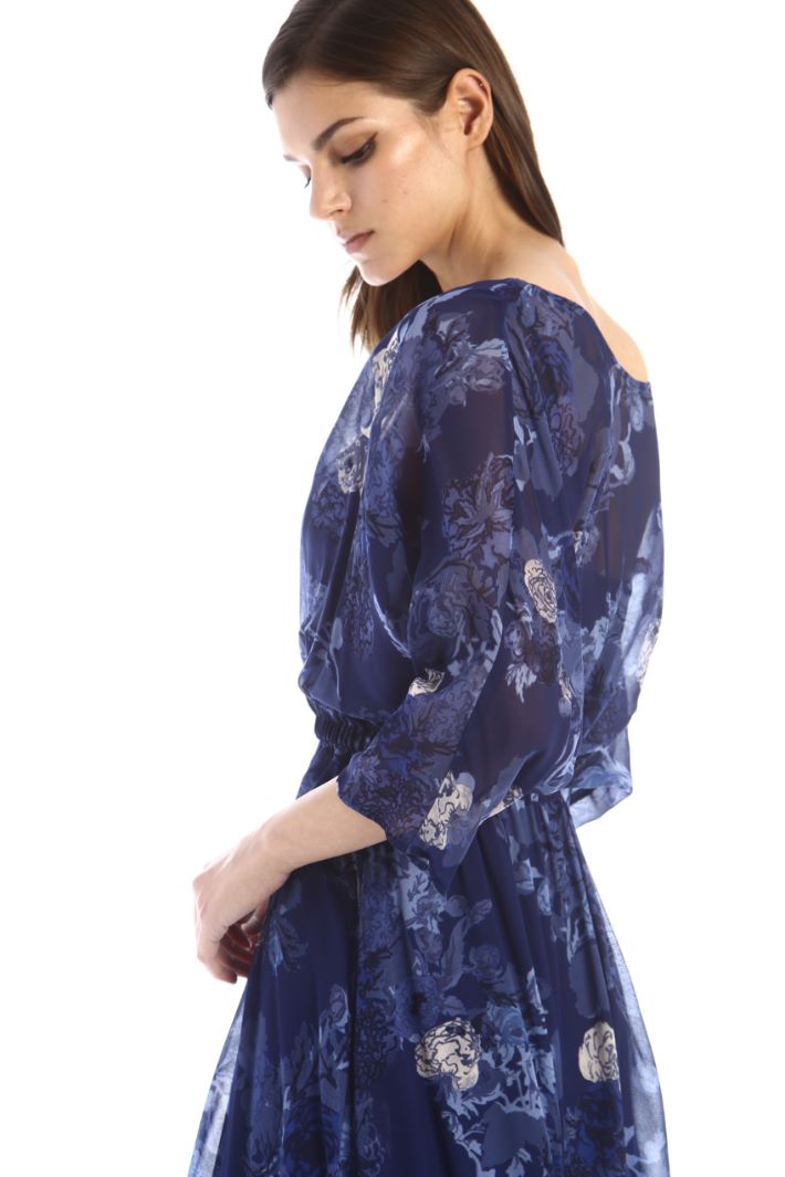 Abito in georgette di viscosa - BLU - Fashion Market - 3