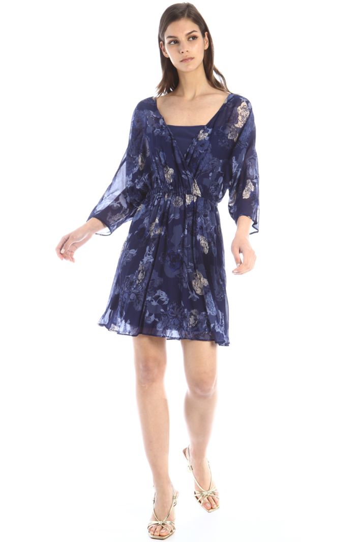 Abito in georgette di viscosa - BLU - Fashion Market