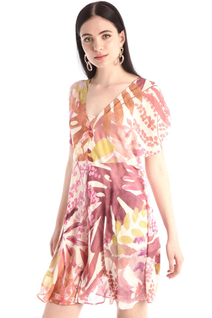 Abito in georgette di seta - ROSA - Fashion Market - 2