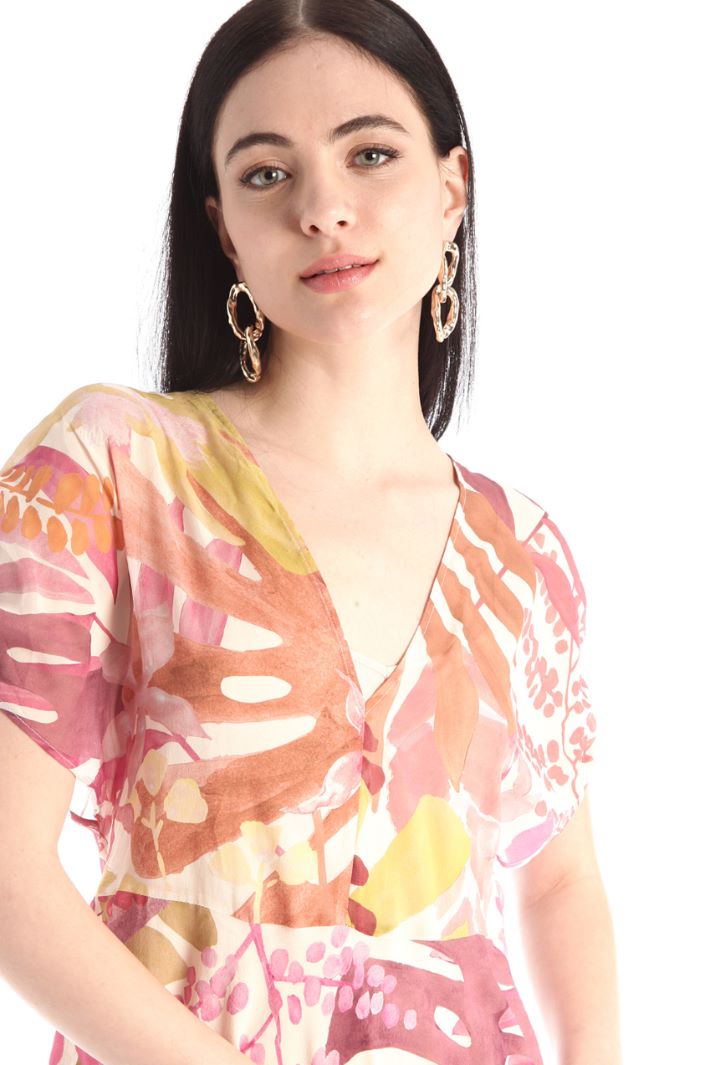Abito in georgette di seta - ROSA - Fashion Market - 3