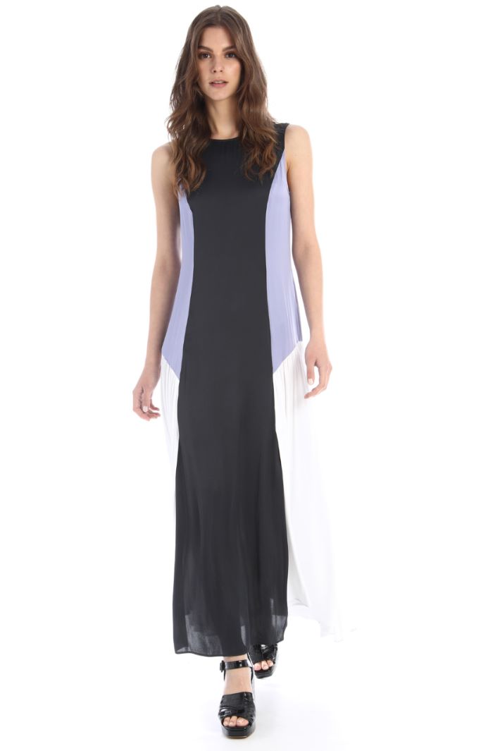 Abito lungo in raso - BLU NOTTE - Fashion Market - 2