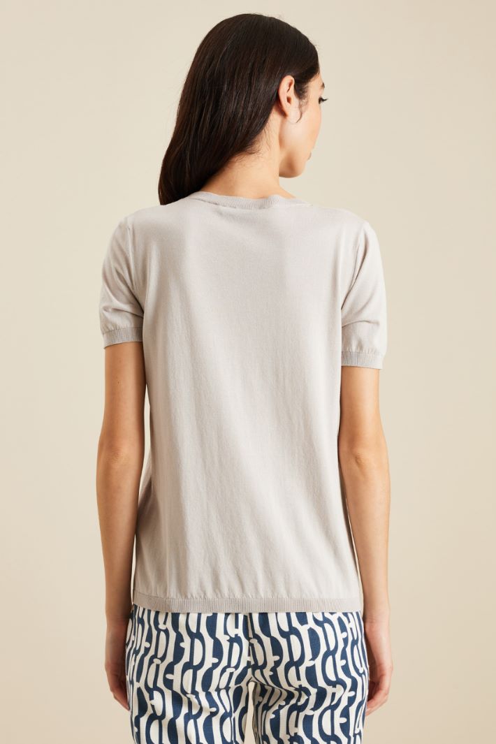 T-shirt in cotone e viscosa Fashion Market - 4