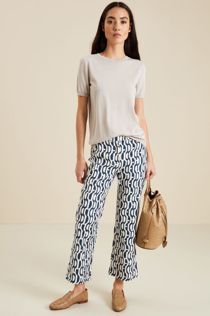 T-shirt in cotone e viscosa Fashion Market
