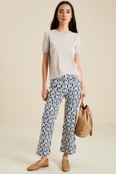 T-shirt in cotone e viscosa Fashion Market