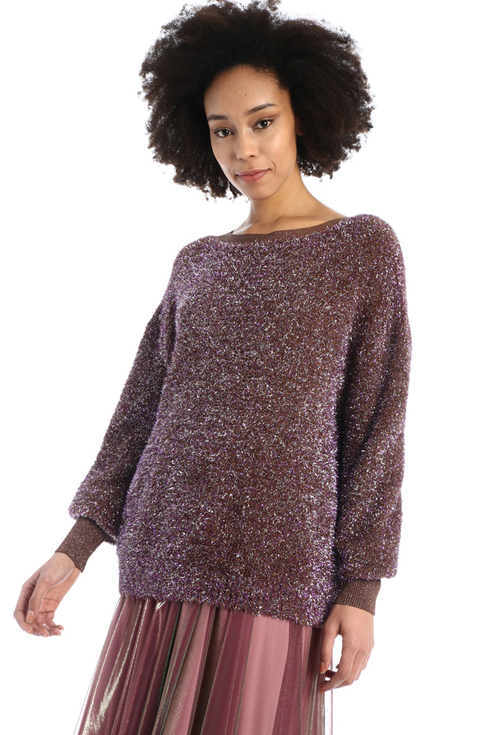 Maglia in lamé effetto peluche Fashion Market - 5
