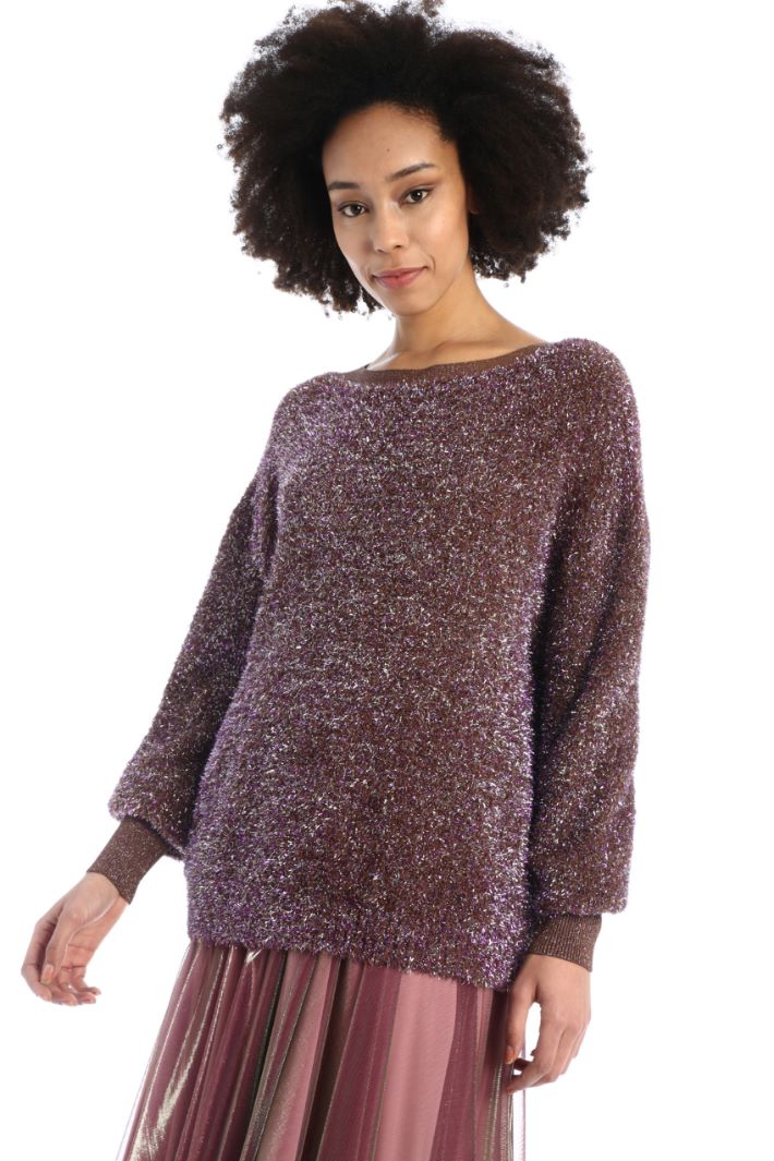 Maglia in lamé effetto peluche Fashion Market - 2