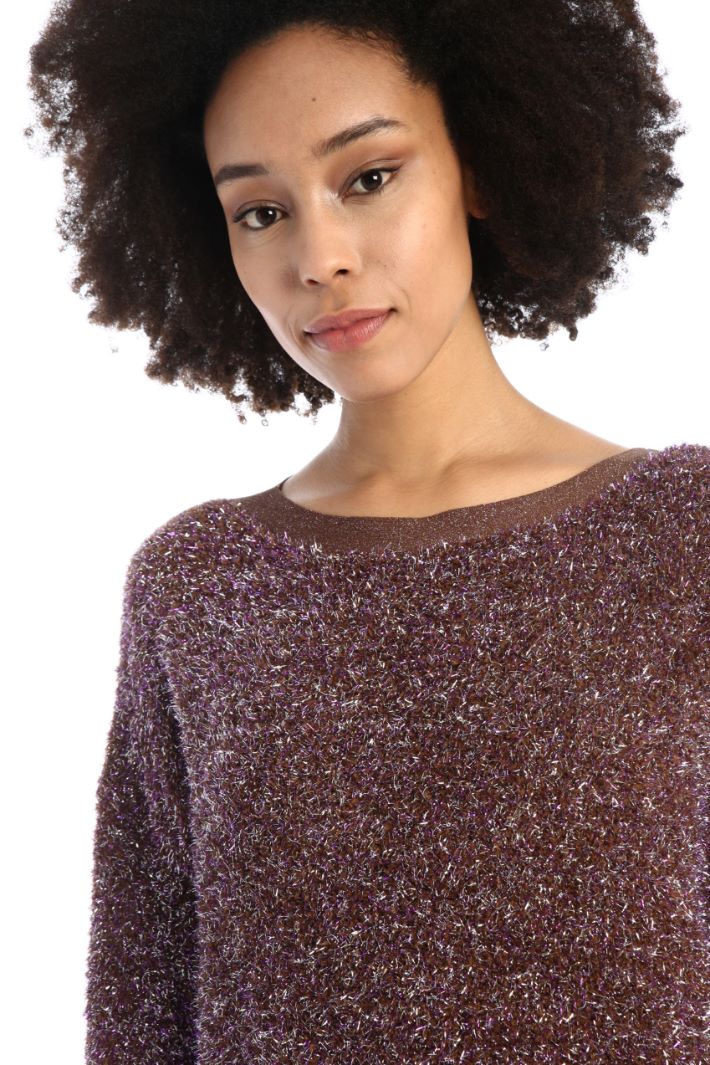 Maglia in lamé effetto peluche Fashion Market - 3