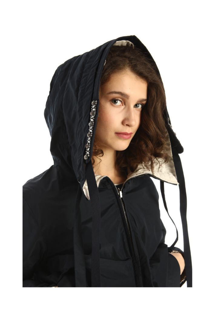 Bordo cappuccio con strass - BLU NOTTE - Fashion Market - 3