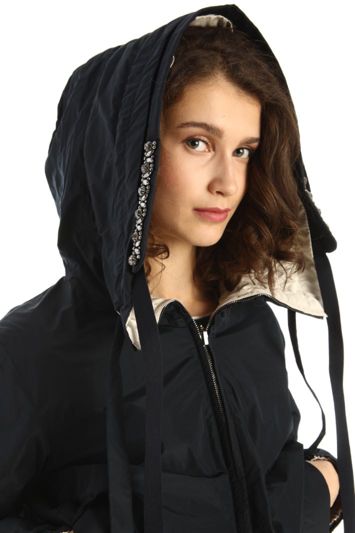 Bordo cappuccio con strass - BLU NOTTE - Fashion Market - 4