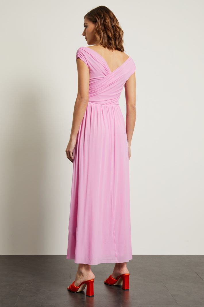 Abito lungo drappeggiato - ROSA BABY - Fashion Market - 4