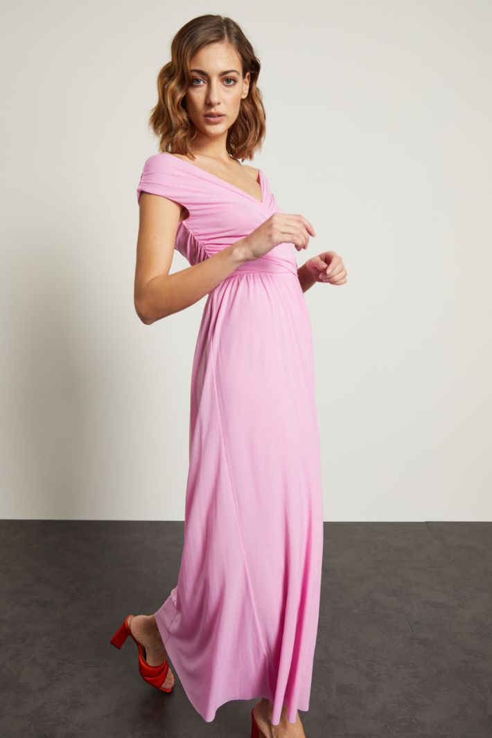 Abito lungo drappeggiato - ROSA BABY - Fashion Market - 2