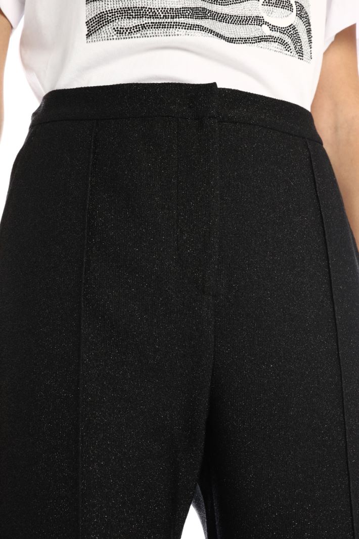 Pantaloni in jersey lamè - BLU NOTTE - Fashion Market - 3