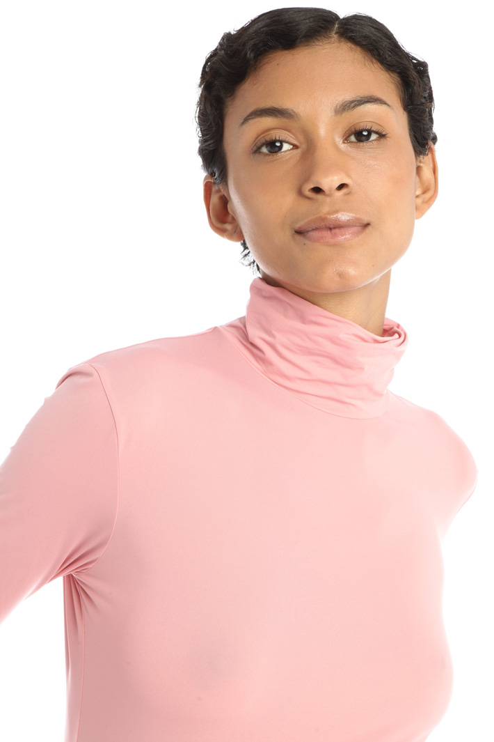 Dolcevita in jersey calza - ROSA - Fashion Market - 5