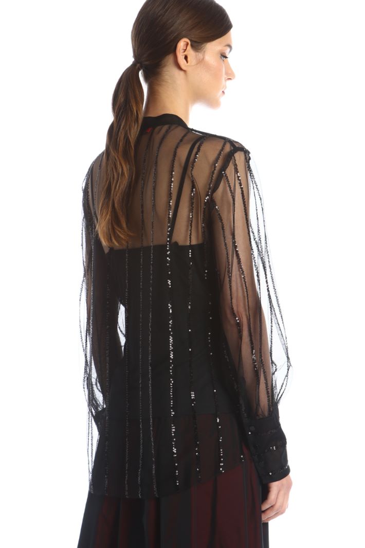 Blusa trasparente in tulle Fashion Market - 4