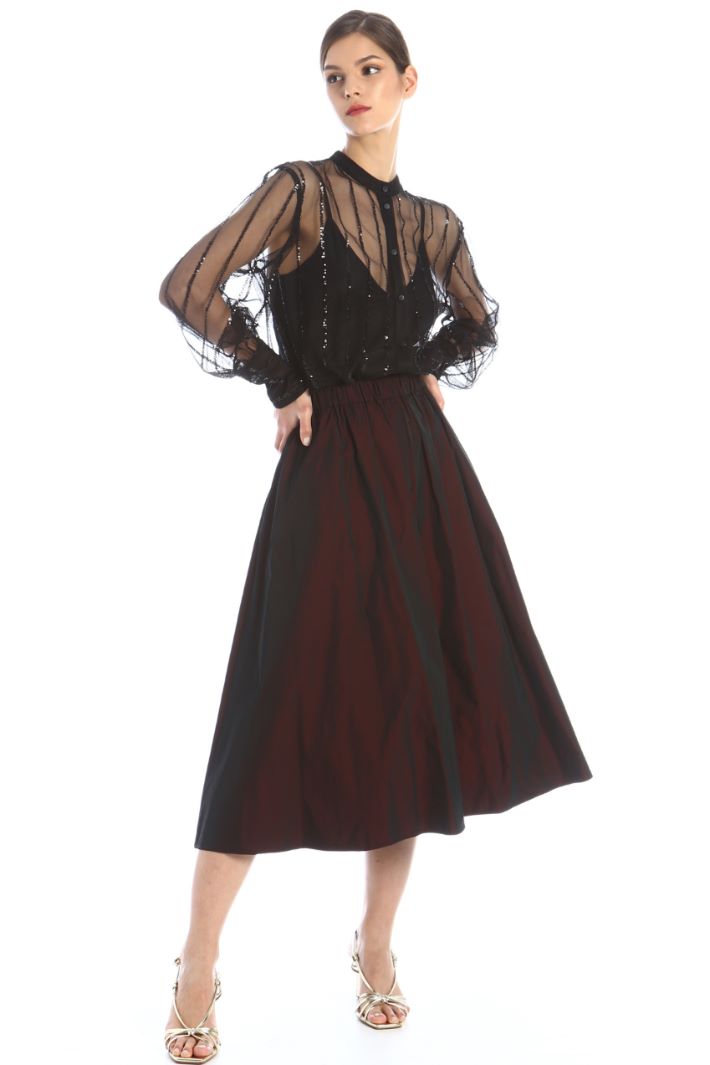 Blusa trasparente in tulle Fashion Market