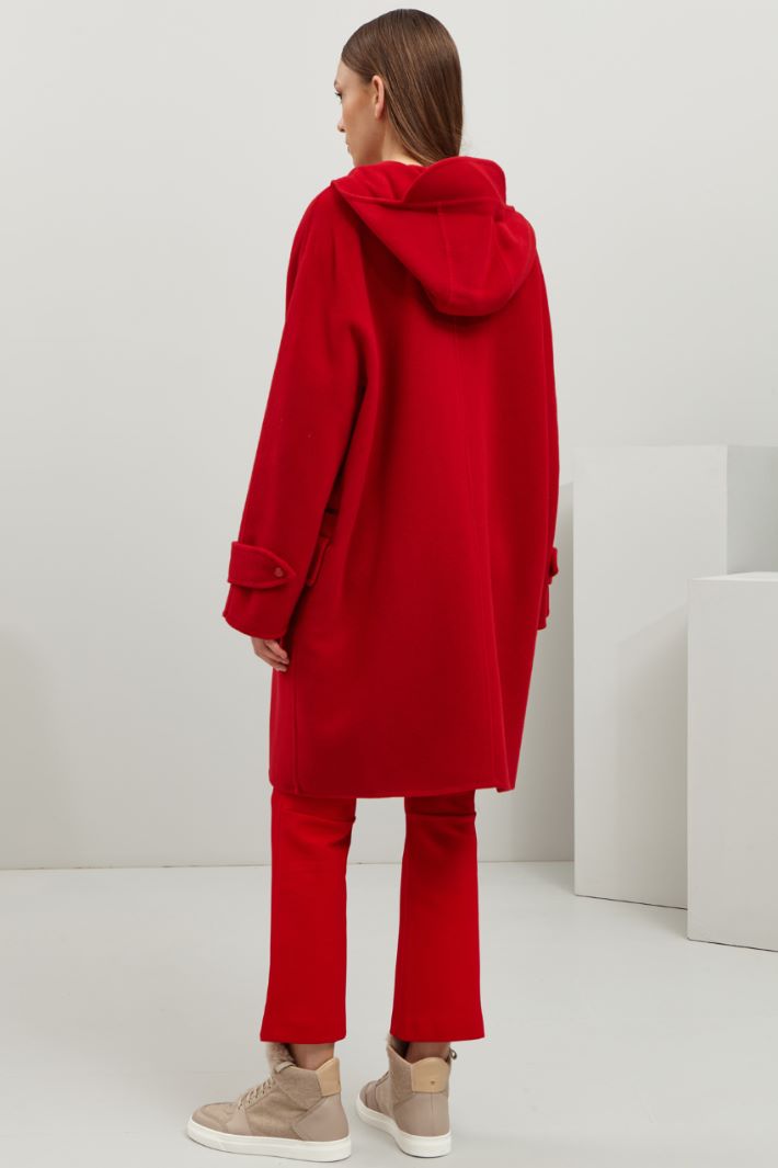 Cappotto in panno doppio - ROSSO - Fashion Market - 4